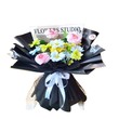 Floral District Mix Artificial Floral Black Theme Bouquet