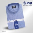 Madarin Collar Shirt Short Sleeve 3XL (Denim Blue) SSM-O-P-S-021