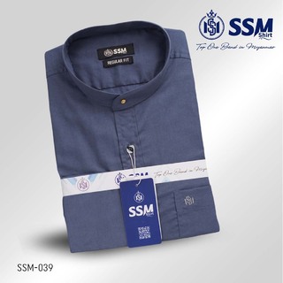 Madarin Collar Shirt Short Sleeve 3XL (Blue Slate Gray) SSM-O-P-S-039