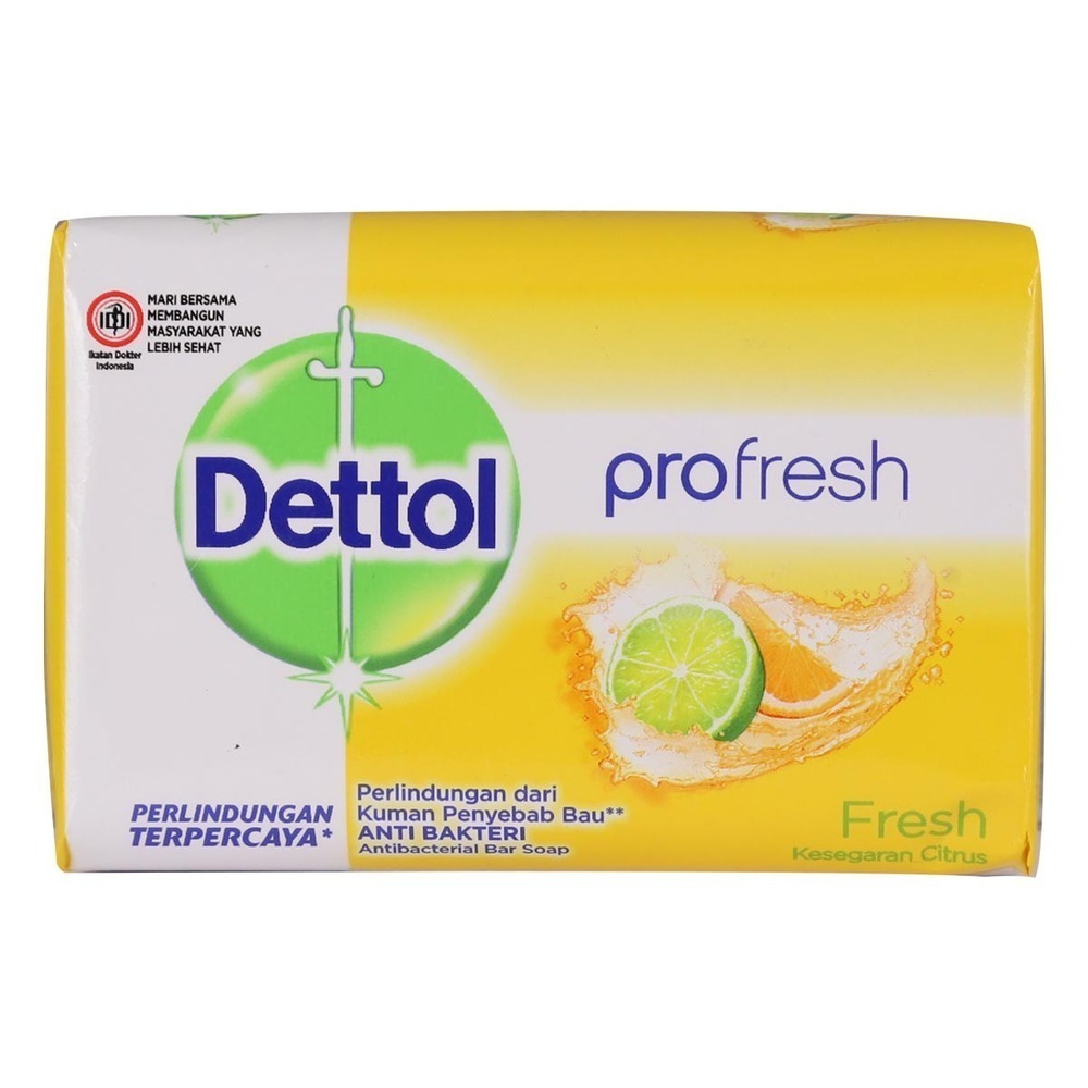 Dettol Profresh Fresh Kesegaran Citrus Antibacterial Bar Soap 105G