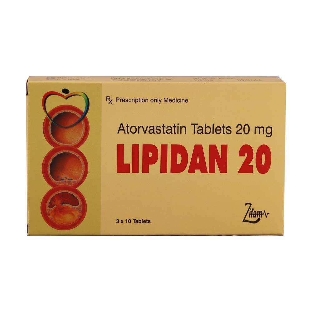 Lipidan Atorvastation T 20MG 10PCS 1X3