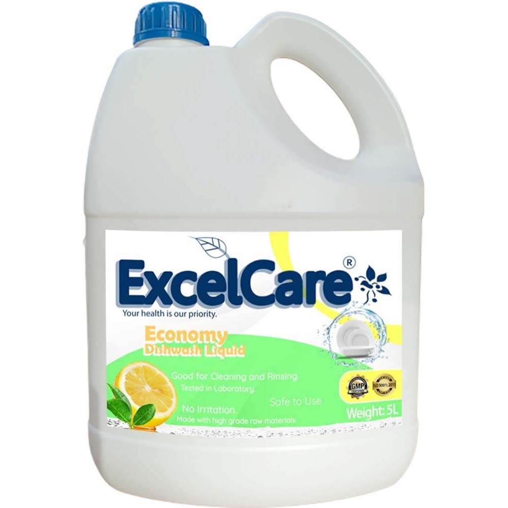 Excel Care Dishwashing Liquid (Lemon) 5 Ltr