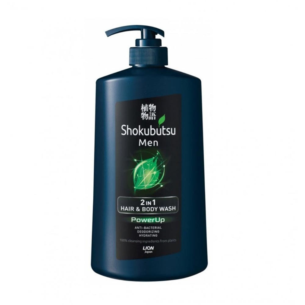 Shokubutsu Men 2 in 1 Hair & Body Wash 850ML (Power Up)