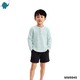 Max & Mia Kid Boy Cotton Puff Long Sleeve Shirt MM9945 Light Green L (7/8yrs)