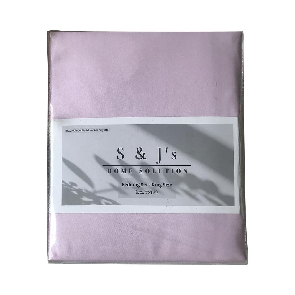 S&J Double Bed Sheet Pink Mist SJ-01-42