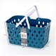 Plastic Storage Baskets with Handles Blue
