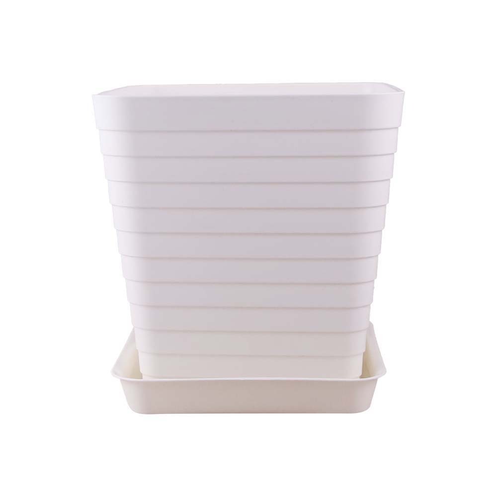 Flower Pot With Base 18.5X18.5X18.5CM TT200