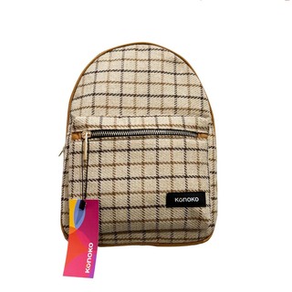Konoko Cotton Mini Backpack Medium (Black Tweed)