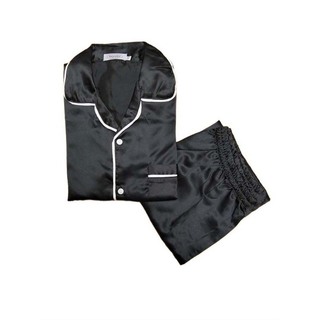 Bambi Women Silk Pajamas One Set Gray AA0015 Large