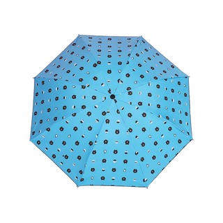Automatic 3 Fold Teddy Printed Umbrella Blue