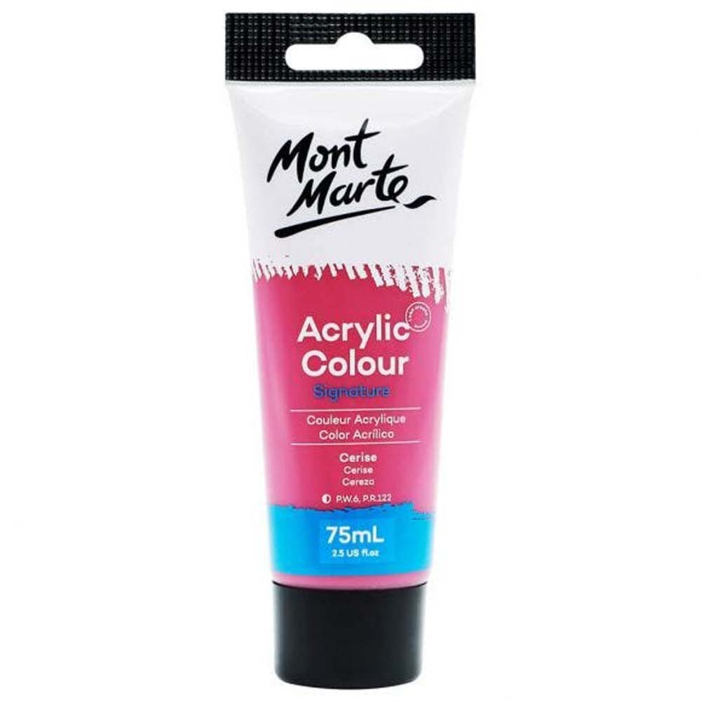 Mont Marte Studio Acrylic Colour Paint 75ML Cerise