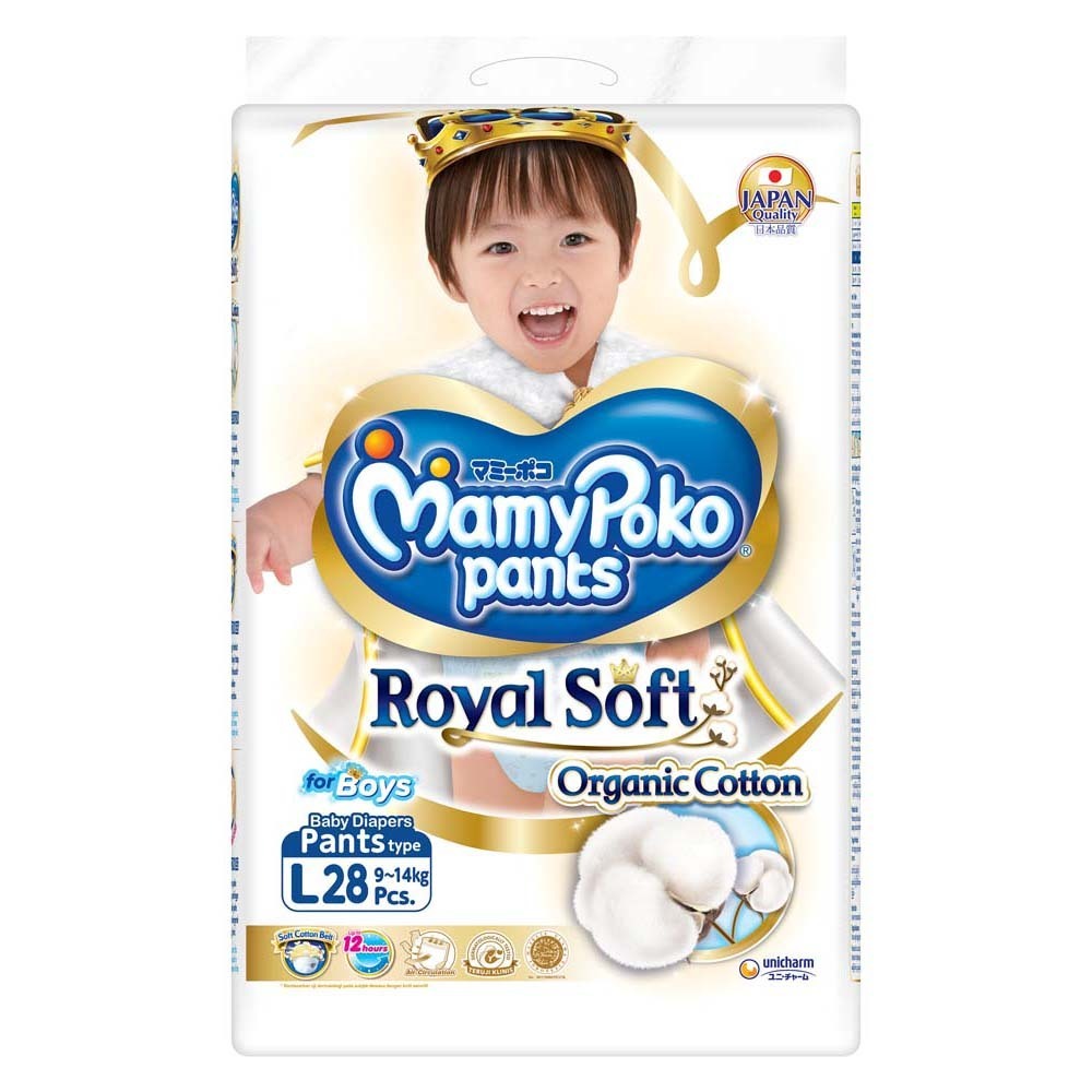 MamyPoko Baby Diaper Pants Extra Soft Boy 28PCS (L)