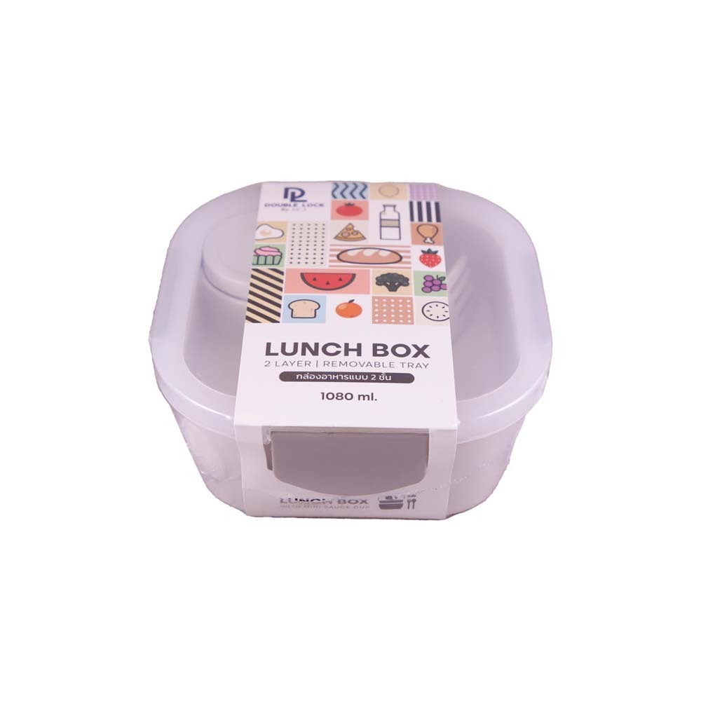 JCJ Doublelock Lunch Box 1080ML No.1371 (Beige)