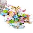 Floral District Mix Artificial Flower Basket Bouquet