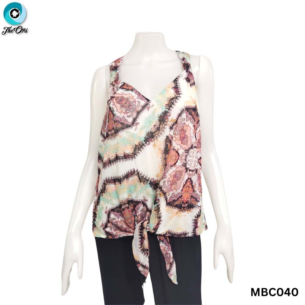 The Ori Women Sleeveless Top Pink MBC040 Small