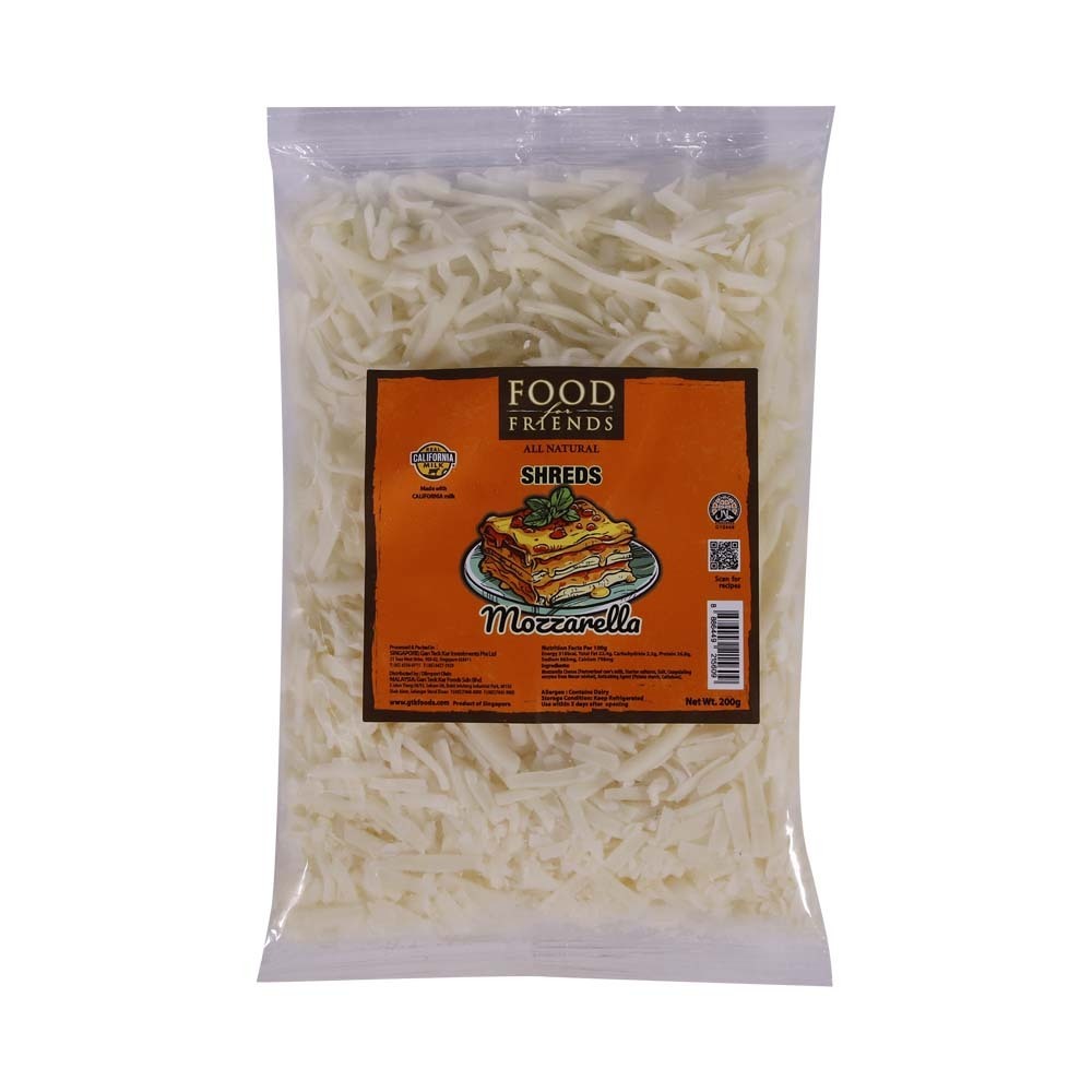 Food For Friends Mozzarella Shreds 200G