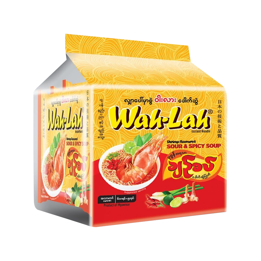 Wah Lah Inst Noodle Shrimp Sour & Spicy Soup 60Gx5