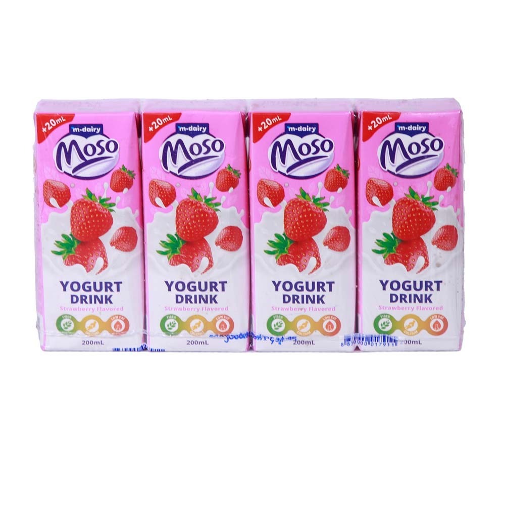 Moso Yogurt Strawberry 200ML x 4PCS