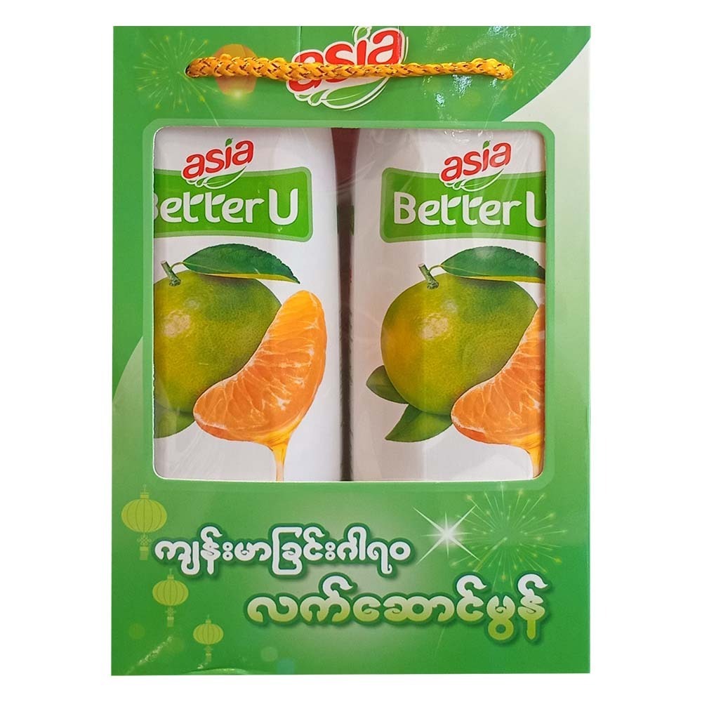 Asia Betteru 100%Fruit Juice Orange 1L x 2PCS
