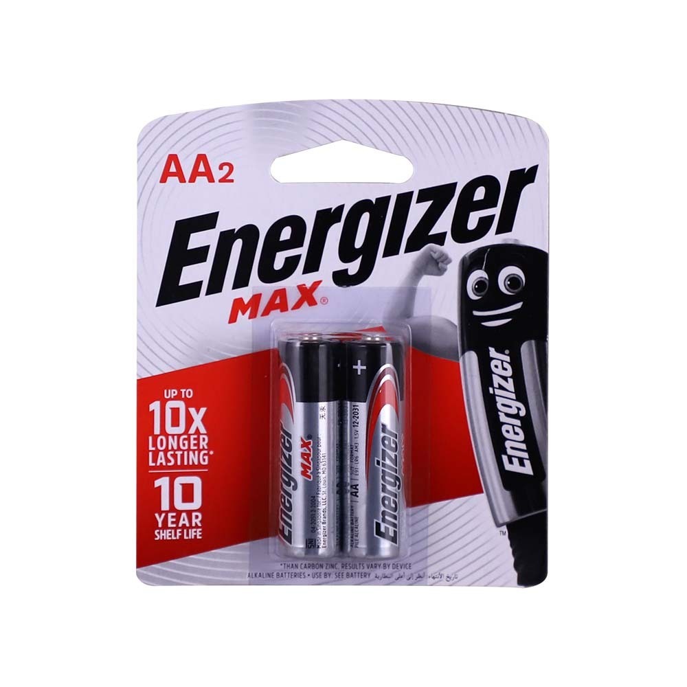 Energizer Max Battery AA Size 2PCS (Card)