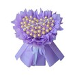 LiLi Floral Violet Gloden Heart Chocolate Bouquet
