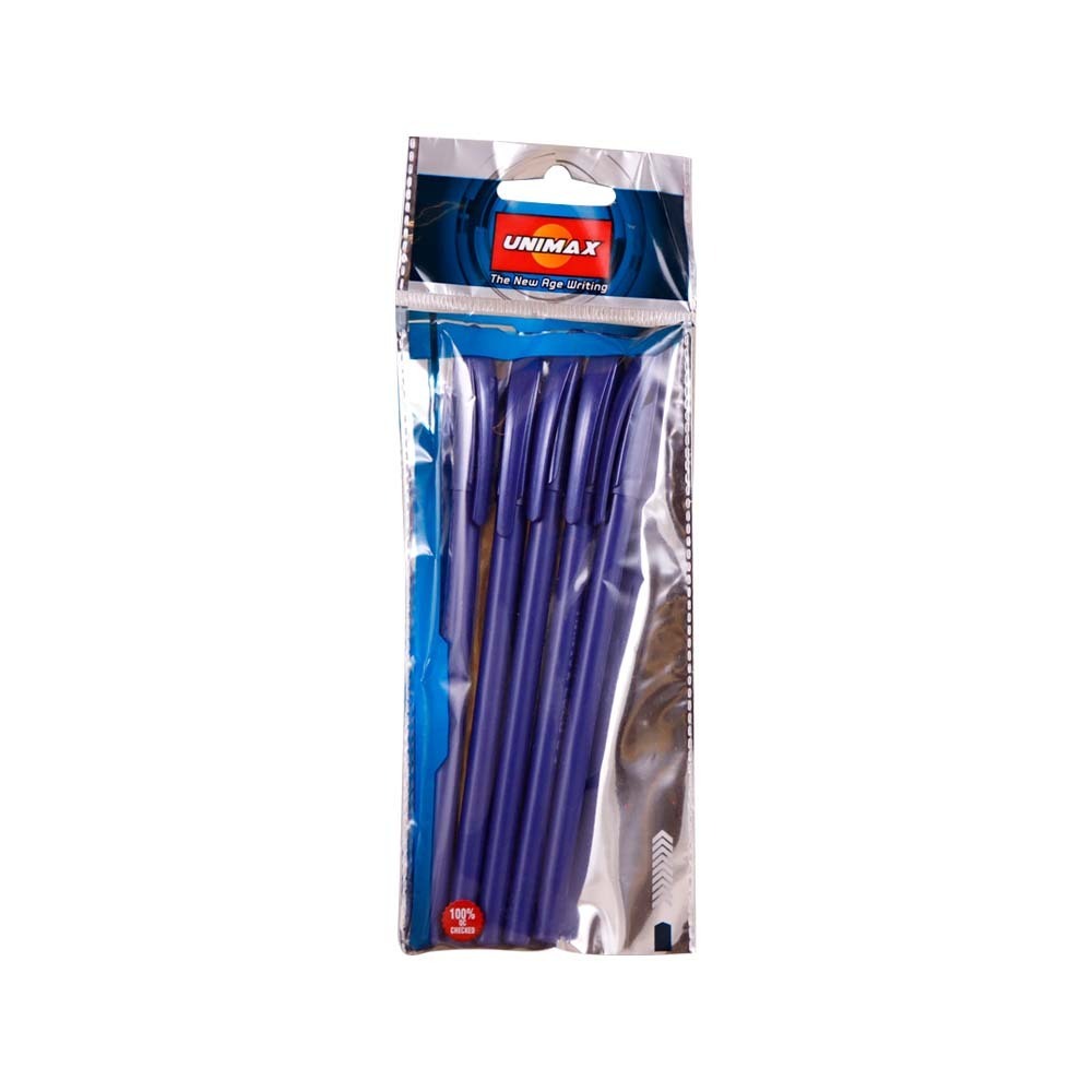 Unimax Ball Pen Eeco Blue 5PCS