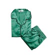 Bambi Women Silk Pajamas One Set Green AA0015 Large