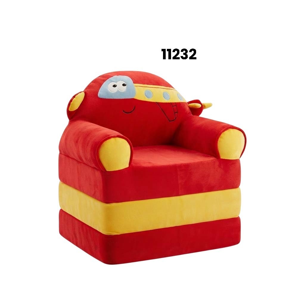 Baby Cele Cute Red Airplane Foldable Kids Plush Sofa Chair 11232