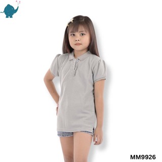 Max & Mia Girl Short-Sleeve Polo Top MM9926 Gray XL