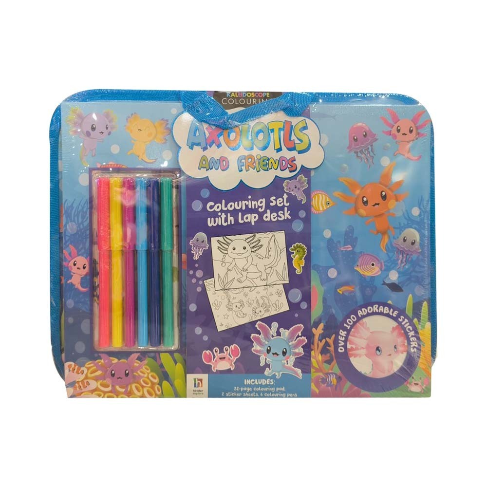 Kaleidoscope Colouring Axolotl Lap Desk