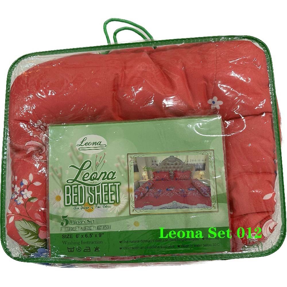 Leona Bed Sheet (set) Double (6' x 6.5' x 9) Leona Set 012