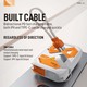Konfulon J-42 (10000mAh Fast Charging 22.5W Built-in Cable/Wireless Power Bank) Orange