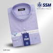 Mandarin Collar Shirt Long Sleeve Over (Purplish Blue) SSM-O-P-S-060