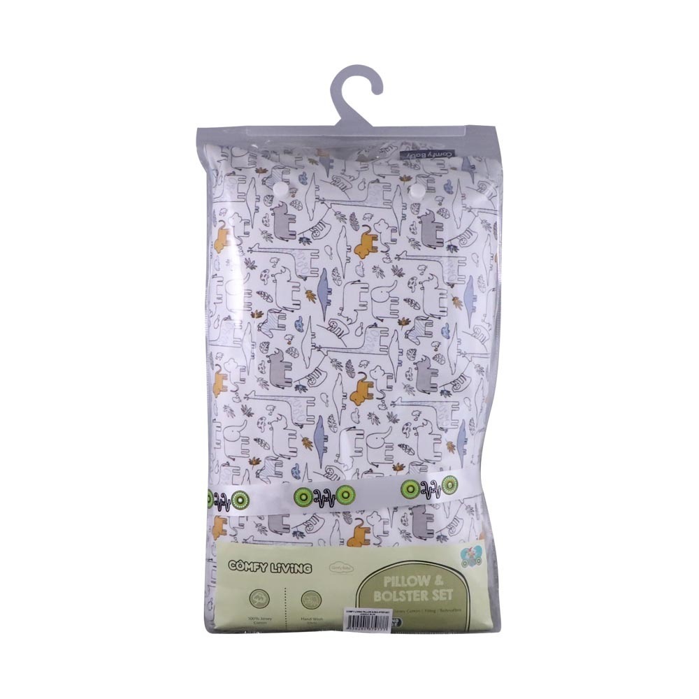 OAAO Cotton Pillow & Bolster Set