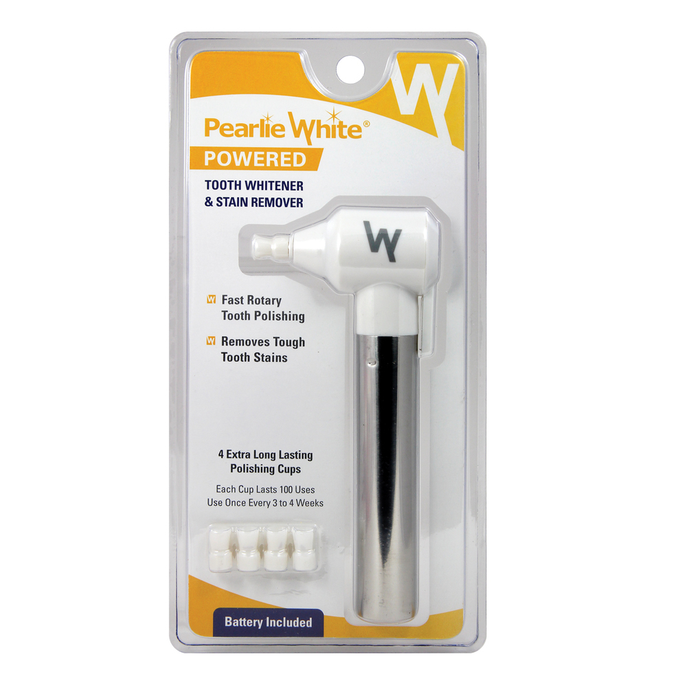 Pearlie White Powered Tooth Whitener & Stain Remover With Battery
