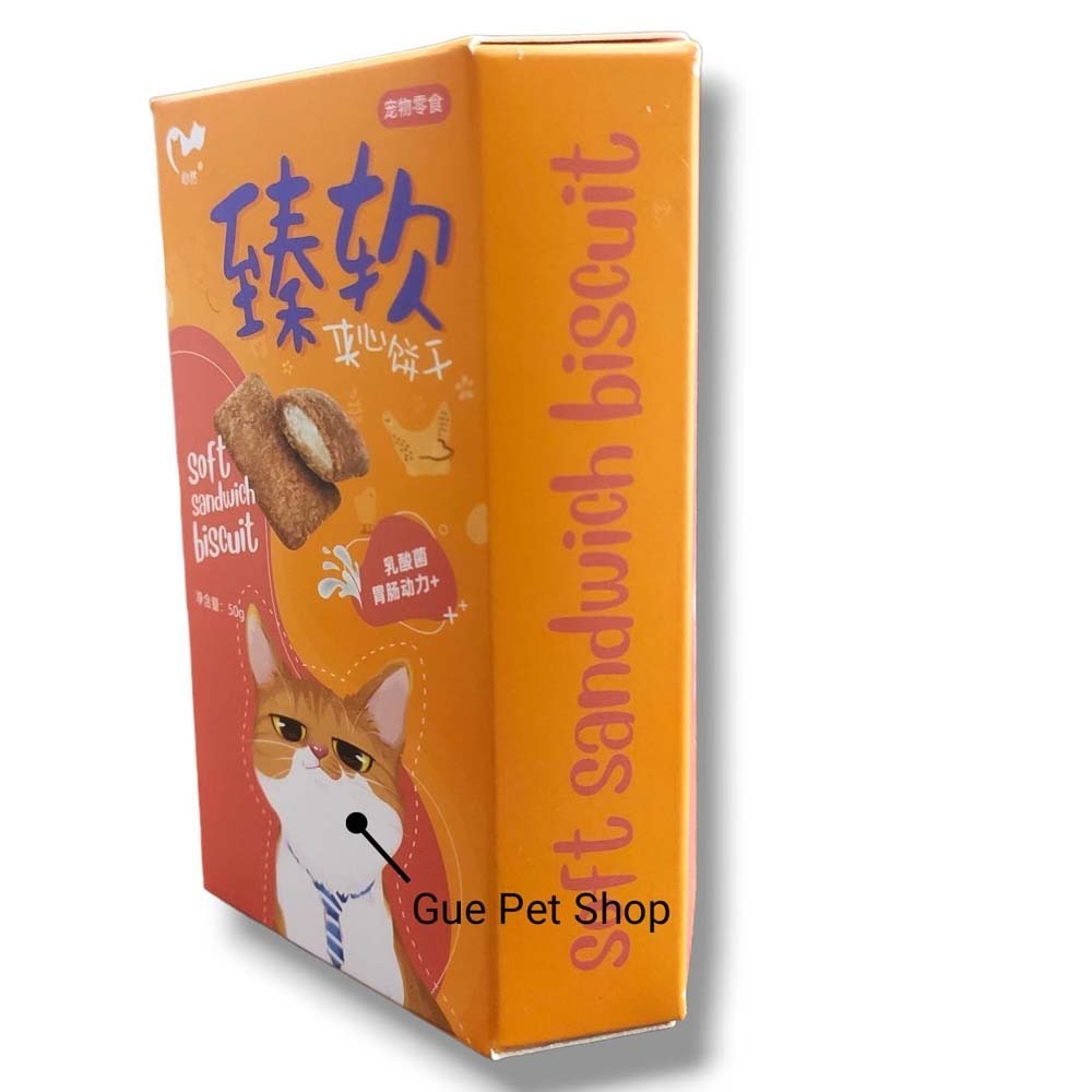 Gue Pet Soft Sandwich Biscuit 50G Orange
