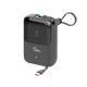 Konfulon J-24 (10000mAh Fast Charging 22.5W Built-in Cable Power Bank) Black