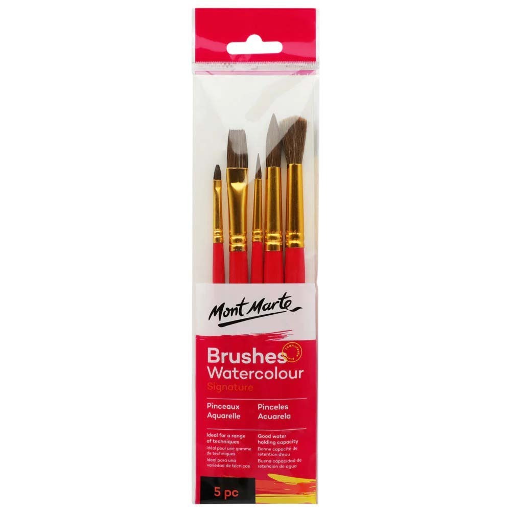 Mont Marte Gallery Series Brush Set Watercolour 5PCS