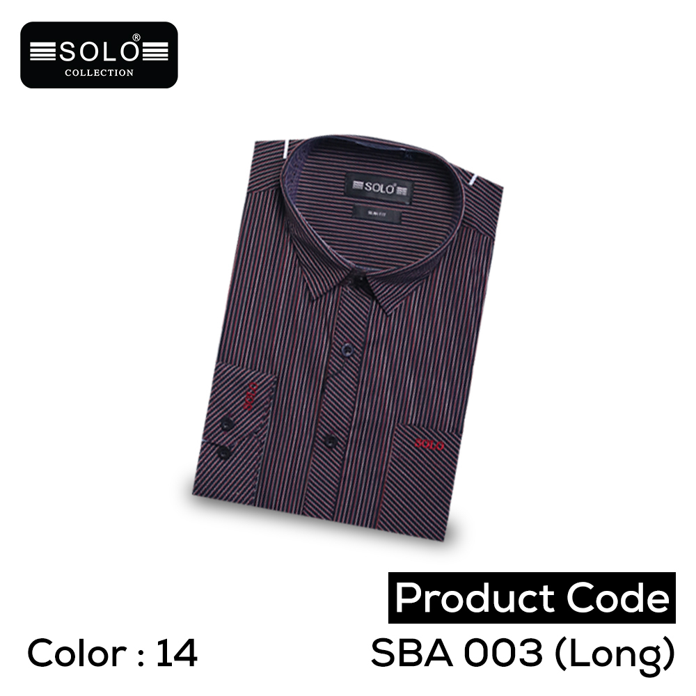 SOLO COLLLECTION SBA 003 (Long) Slim Fit Shirt Extra Large 14