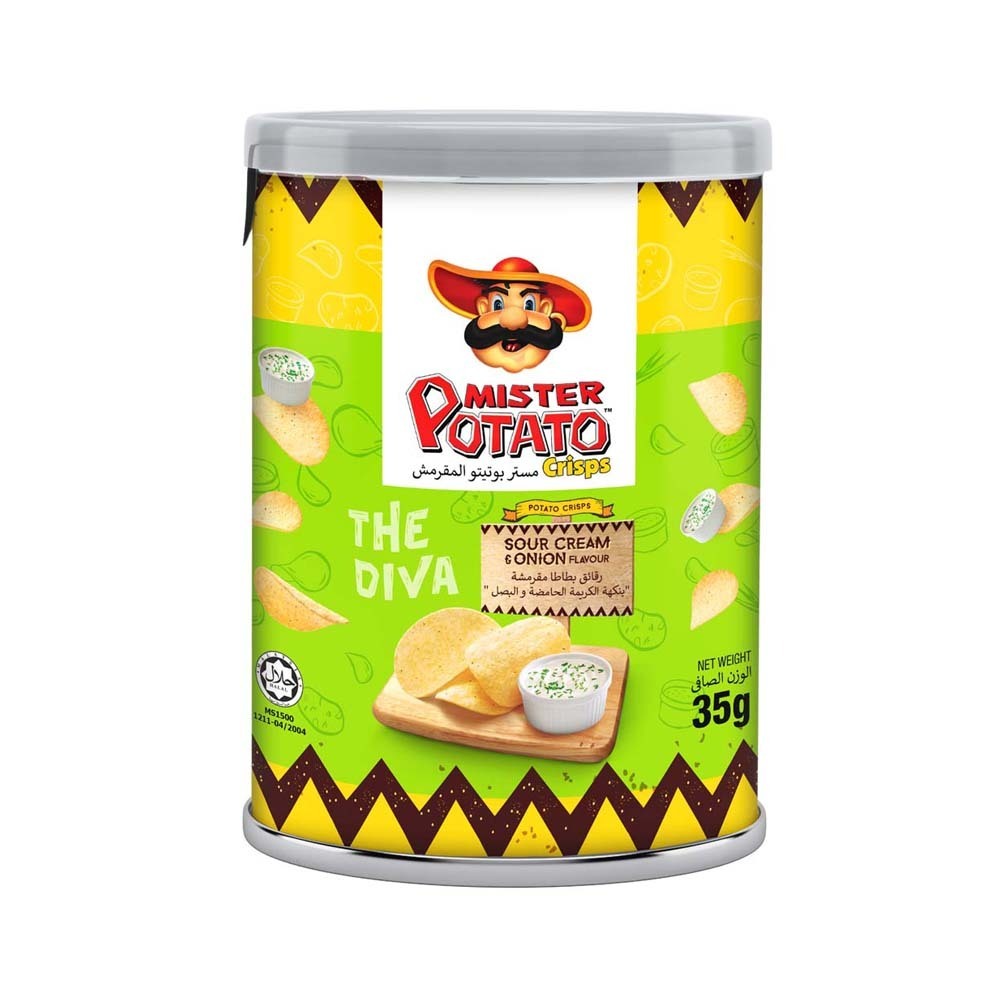 Mister Potato Crisps Sour Cream & Onion 35G