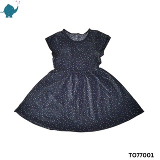 Max & Mia Girl Short-Sleeve Dress TO77001 Dark Blue Spot Small
