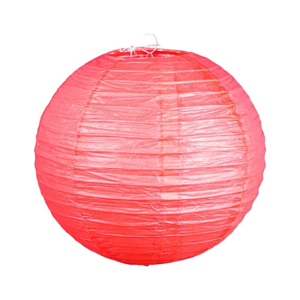 Uncle Gyi Uncle Gyi Round Paper Lantern (Plain) 30cm Red