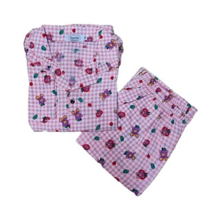 Bambi Women Cotton One Set Nightwear Pink AA0045 Medium