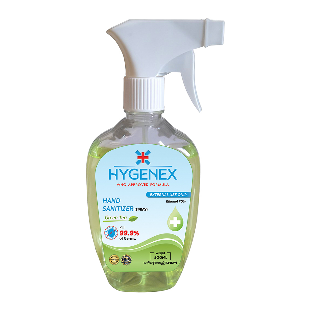 Hygenex Sanitizer Spray (Frangrance : Green Tea) 500ML