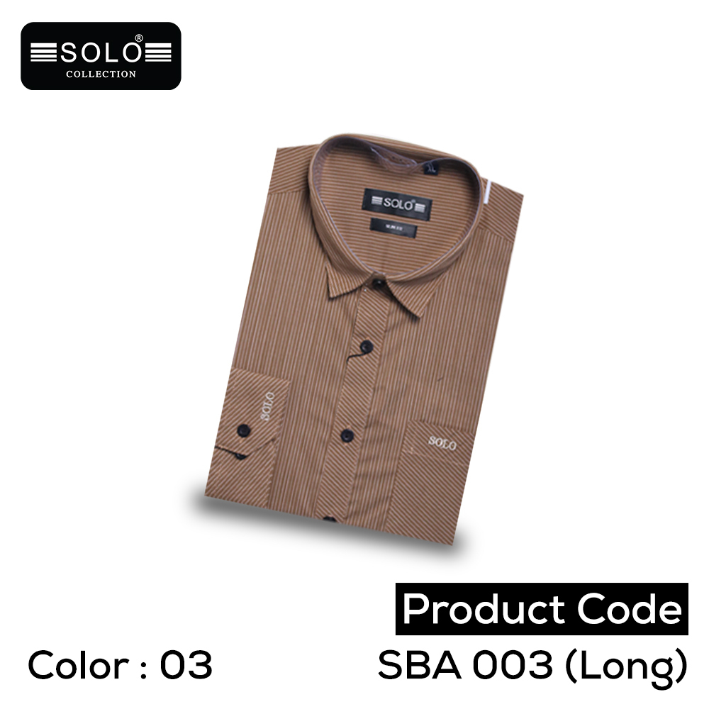 SOLO COLLLECTION SBA 003 (Long) Slim Fit Shirt Extra Large 03