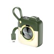 Konfulon A42Q (10000mAh Fast Charging 22.5W Built-in Cable Power Bank) + Lightning Cable Green