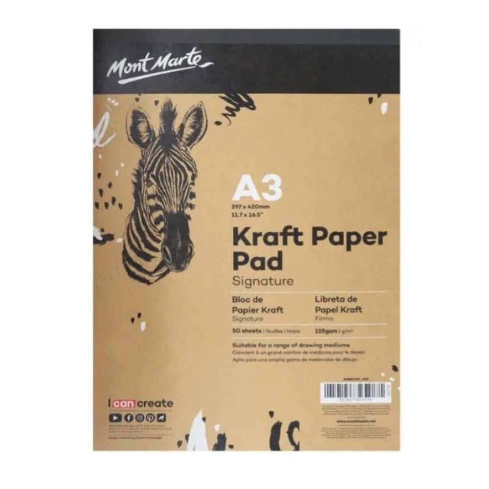Mont Marte Kraft Paper Pad A3 50 Sheet