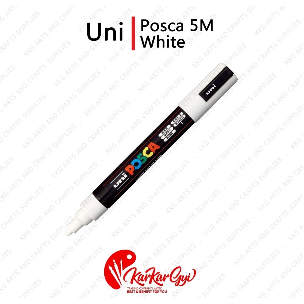 Uni Posca Marker 5M  1.8-2.5mm White