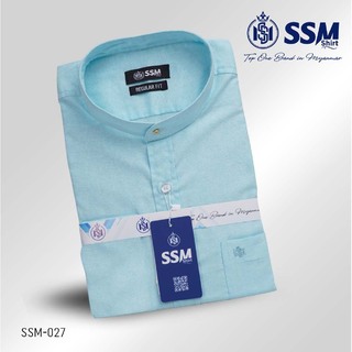 Madarin Collar Shirt Short Sleeve 3XL (Blue Slate Gray) SSM-O-P-S-039