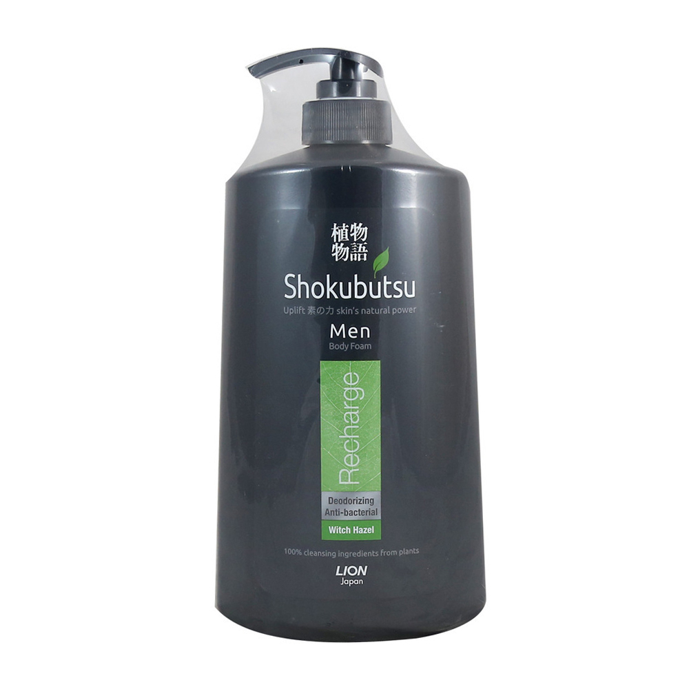 Shokubutsu Men Recharge Deodorizing Body Foam 900ML (Witch Hazel)